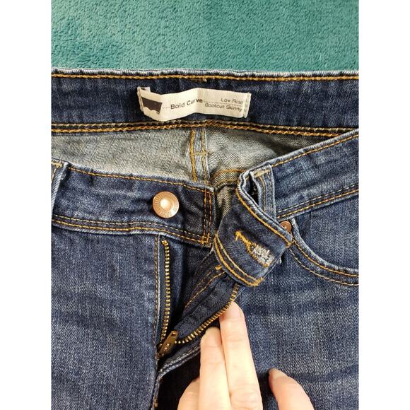 Levis Jeans Sz 11 Womens Blue Pants Stretch Bold Curve Low Rise Bootcut Skinny - Picture 5 of 14